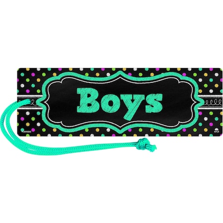 Teacher Created Resources Chalkboard Brights Magnetic Boys Pass, PK6 TCR77278